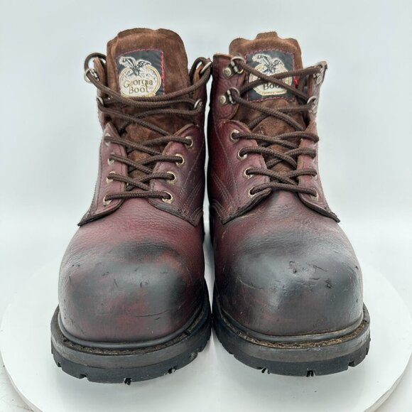 Georgia Boot 6" Men Size 9.5M G6174 Brown Oiler Steel Toe Waterproof Work Boot - Picture 2 of 11